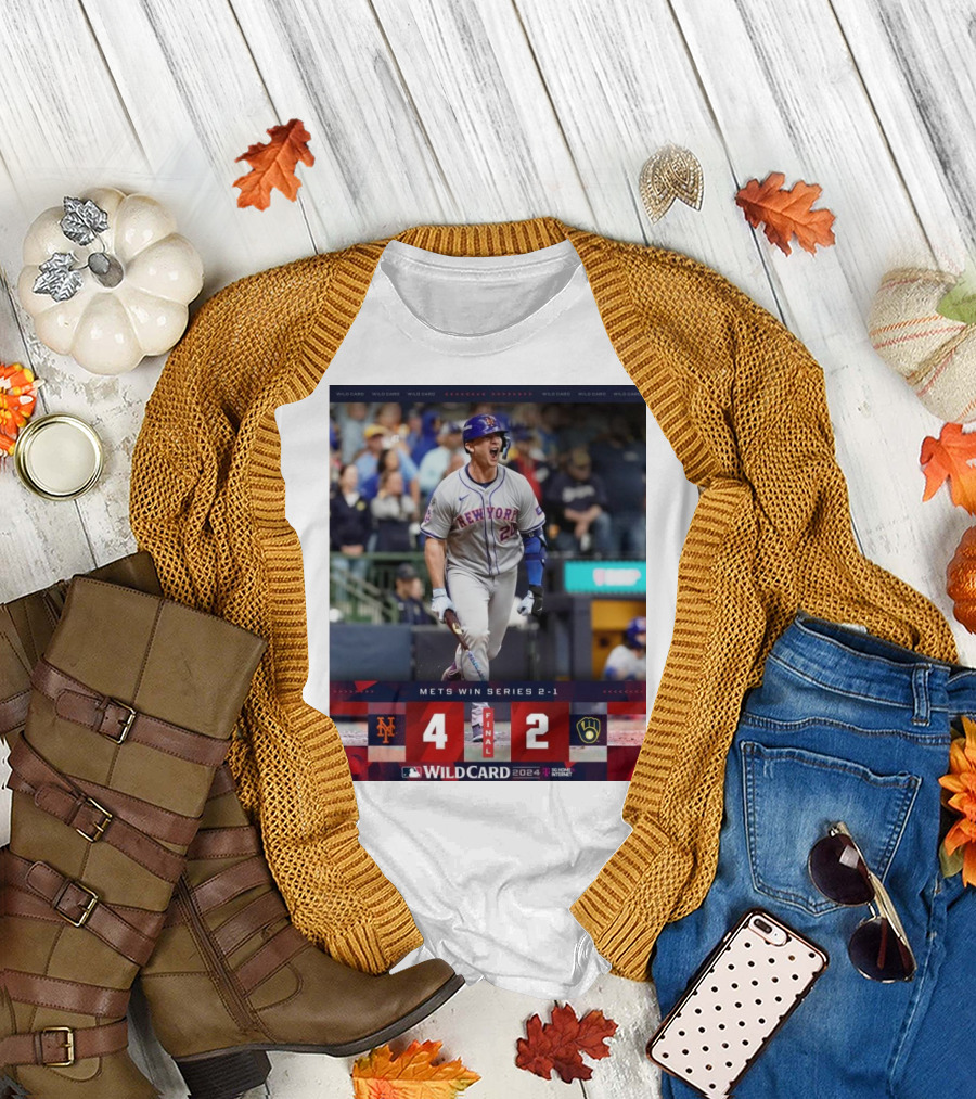 Mets Win Series 2-1 Wild Card 2024 New York 4-2 T-Shirt