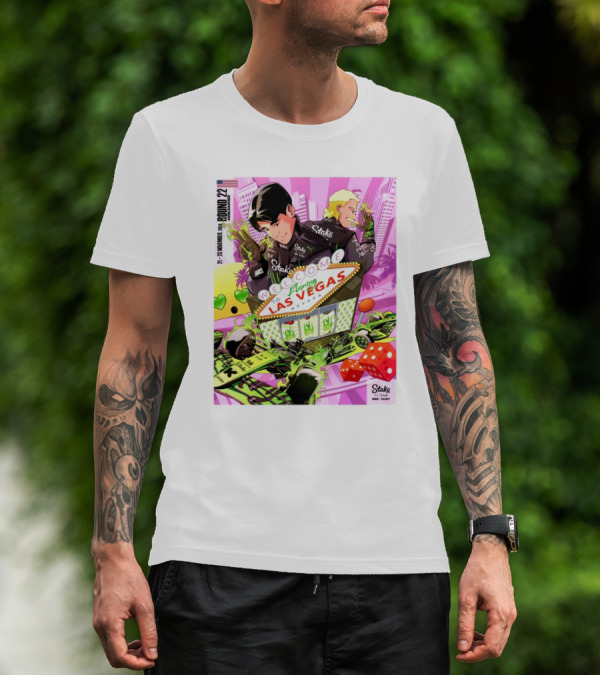 Welcome To Flaming Las Vegas Nevada November 21-23 2024 Round 22 Stake F1 Team Kick T-Shirt