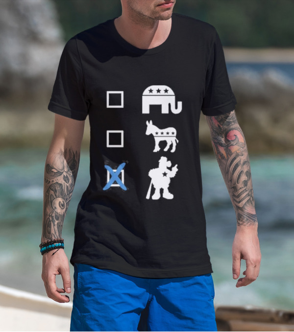 Phillygoat Store Vote Philly Elephant Donkey Blue X T-Shirt