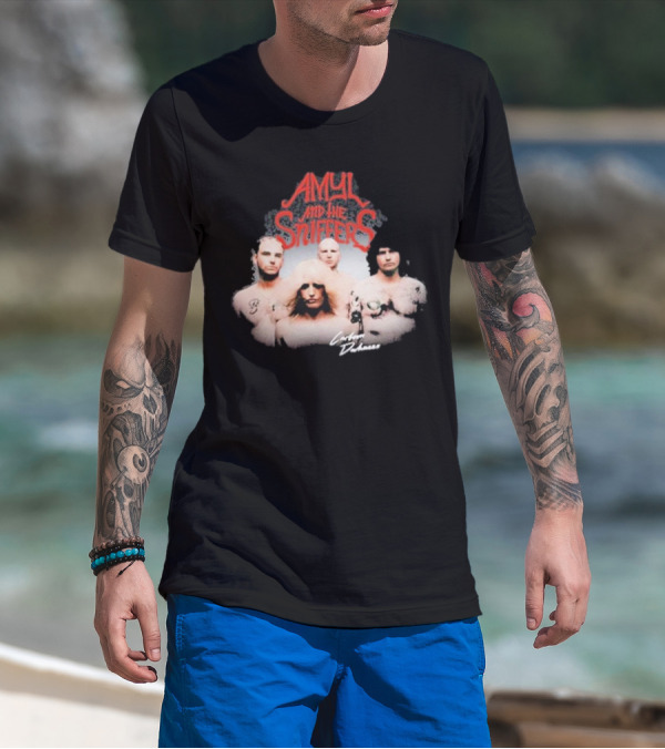 Amyl And The Sniffers Band Comfort To Me Logo Photo T-Shirt