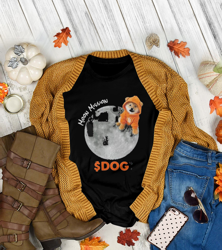 Moon Mission $DOG Dogecoin Bitcoin Shiba Inu T-Shirt