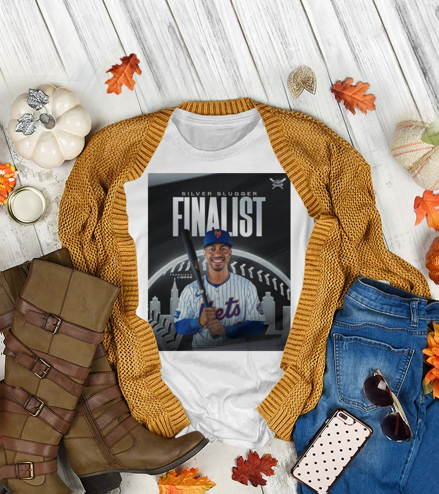 Francisco Lindor New York Mets Silver Slugger Finalist MLB T-Shirt