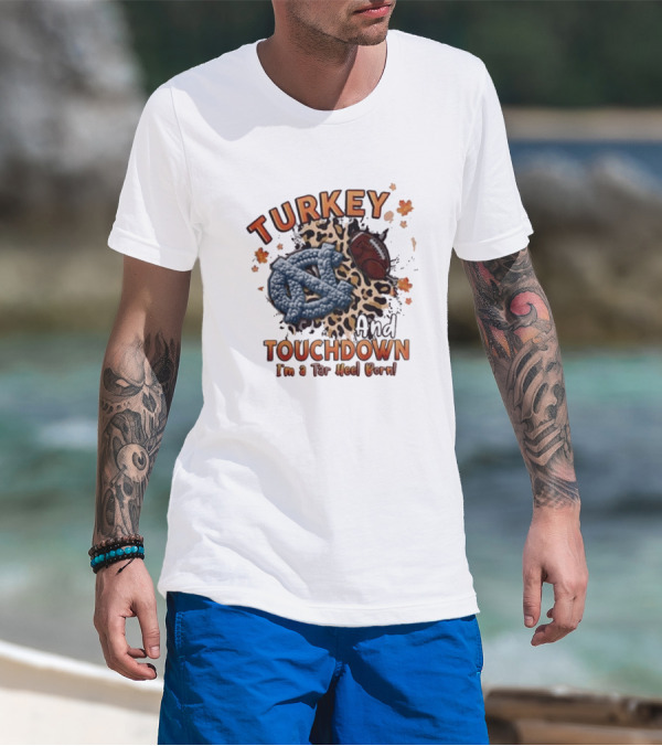 Turkey And Touchdown I'm A Tar Heel Born T-Shirt