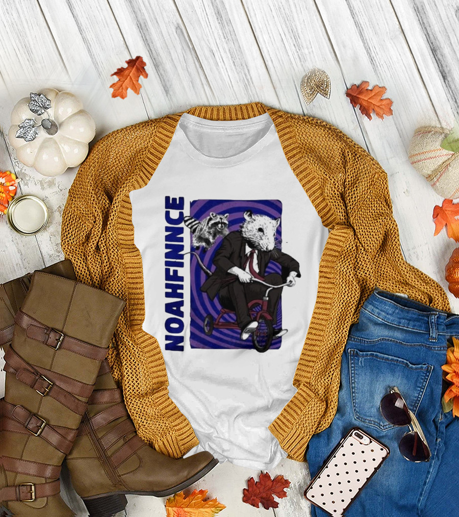 NOAHFINNCE Rat on Tricycle with Raccoon 2024 UK Tour Ratcycle T-Shirt