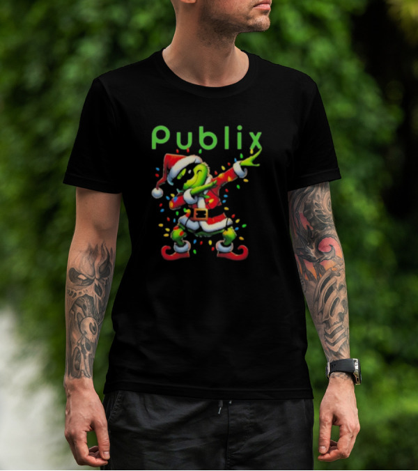 Publix Santa Grinch Dabbing Merry Christmas T-Shirt