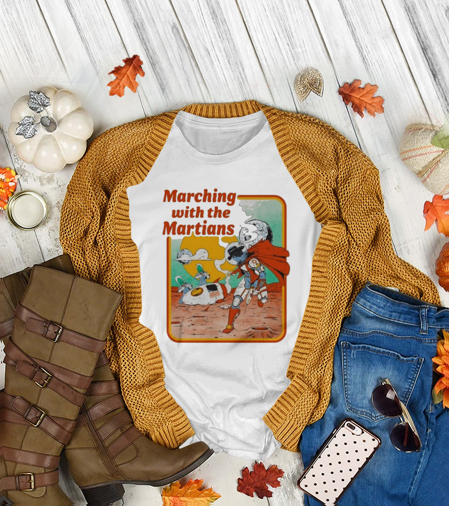 Marching with the Martians Dexter and the Moonrocks Retro Sci-Fi Adventure T-Shirt