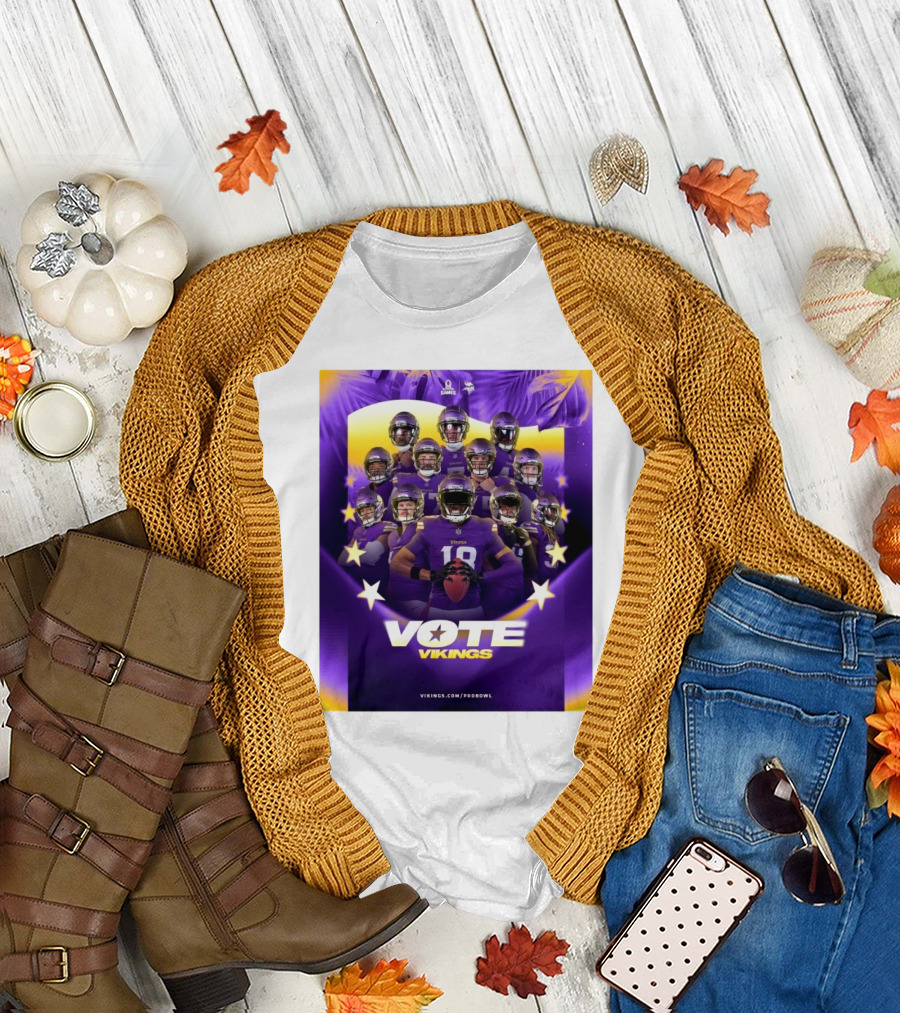 Minnesota Vikings Pro Bowl Games Vote Vikings NFL Team Nominees Promotion T-Shirt
