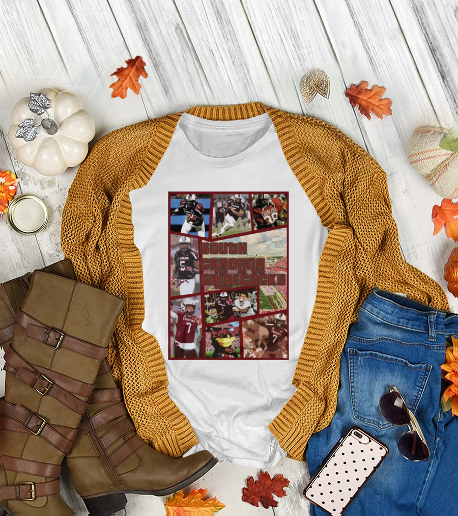 South Carolina Gamecocks Football Grand Theft Auto Themed Collage T-Shirt