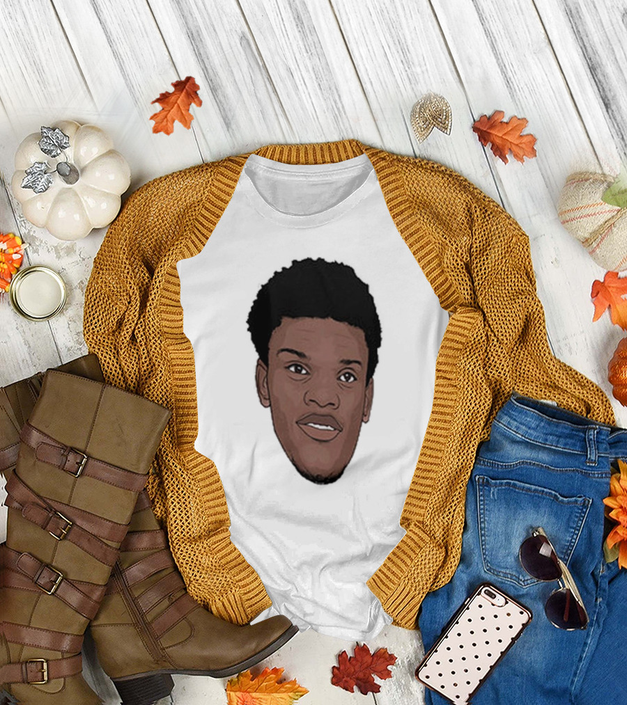Lamar Jackson Big Head MVP Baltimore Ravens NFL T-Shirt