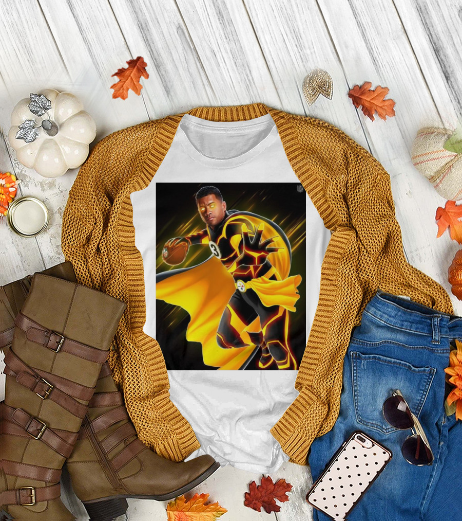 Russell Wilson in Pittsburgh Steelers Superhero NFL Future T-Shirt