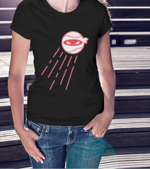 Los Angeles Dodgers Pitching Ninja Baseball Face T-Shirt