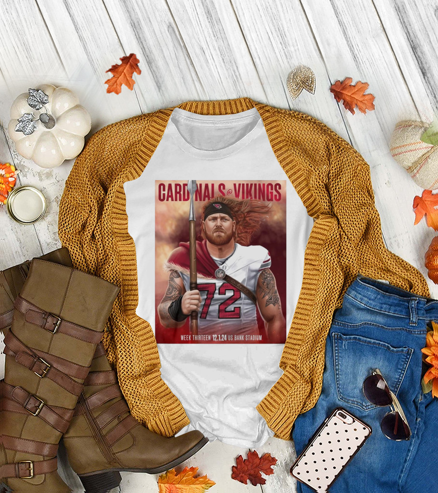 Cardinals at Vikings Week Thirteen 12.1.24 US Bank Stadium T-Shirt