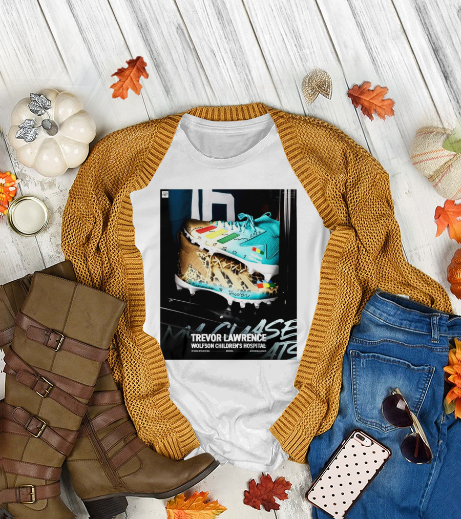 Trevor Lawrence Wolfson Children's Hospital Cleats NFL My Cause My Cleats Initiative Jacksonville Jaguars T-Shirt