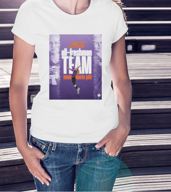Clemson Tigers ACC All-Freshman Team Neea Maria Joki Volleyball Achievement T-Shirt