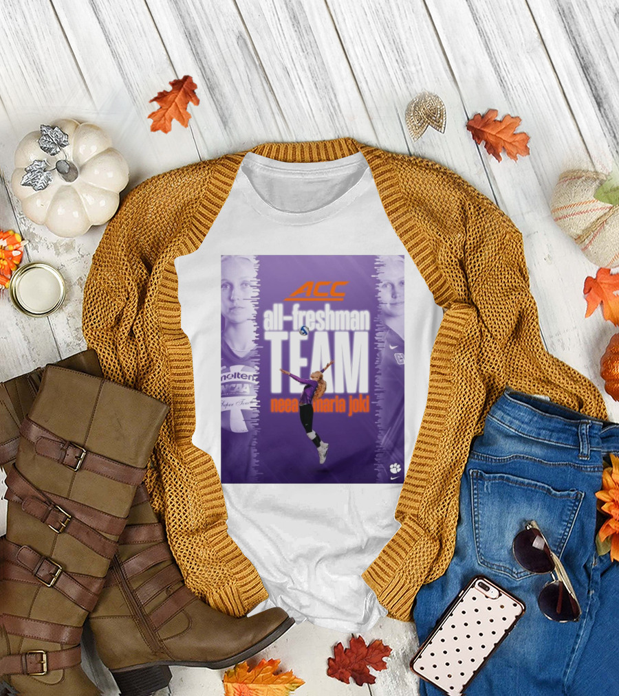Clemson Tigers ACC All-Freshman Team Neea Maria Joki Volleyball Achievement T-Shirt