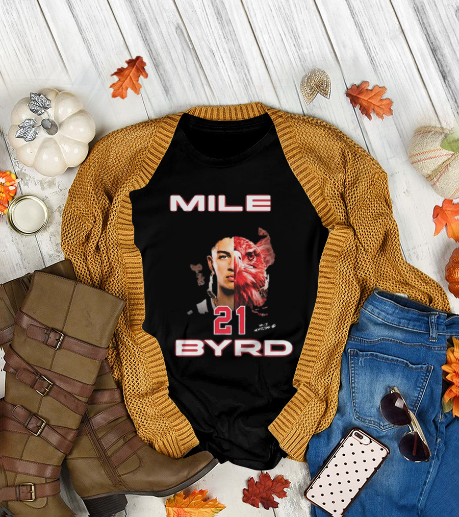Mile Byrd #21 San Diego State Aztecs Sons Of Montezuma Eagle Face T-Shirt