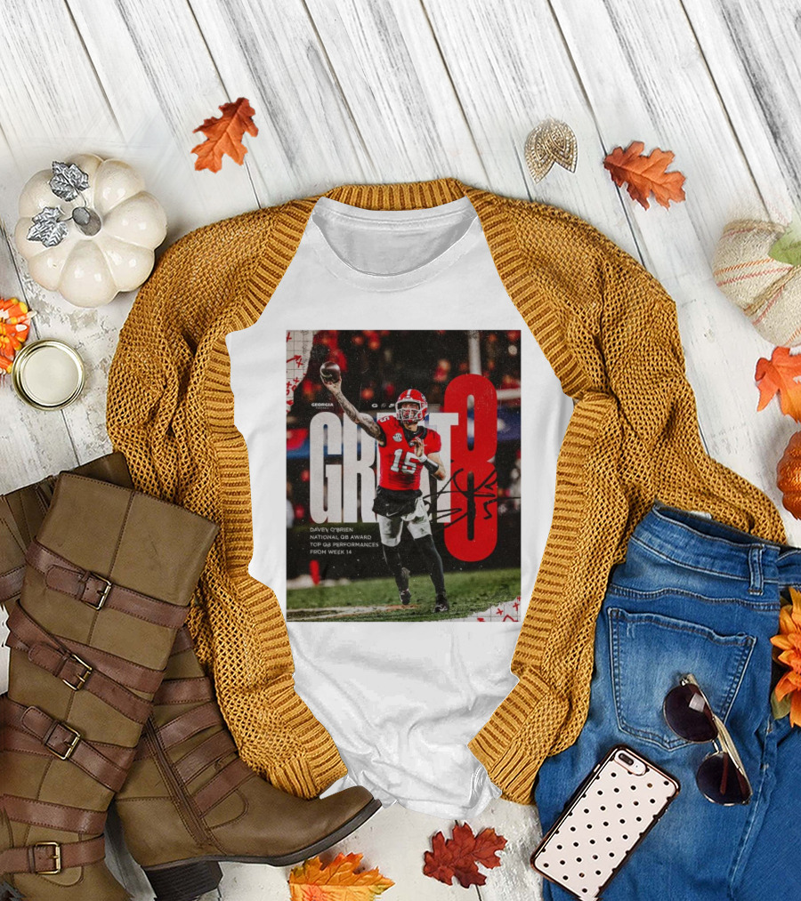 Georgia Bulldogs Carson Beck Great 8 Davey O'Brien National QB Award Top Performances Week 14 T-Shirt