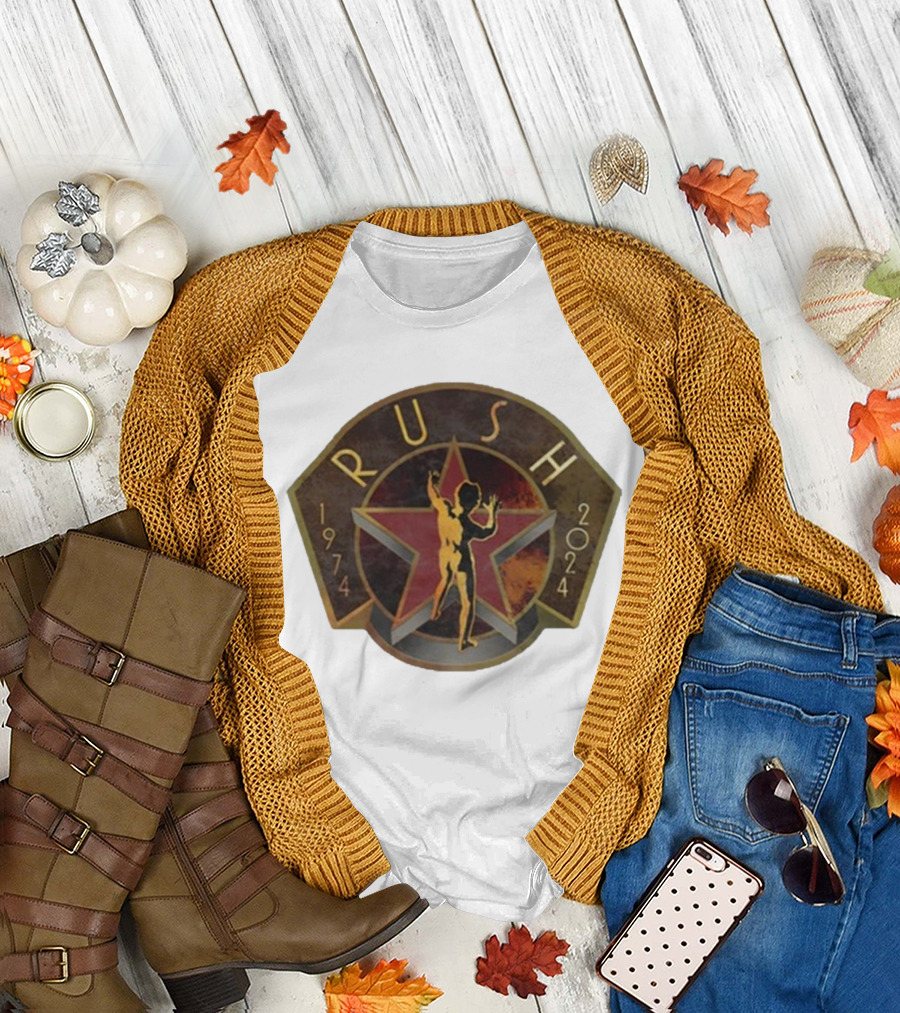 Rush Backstage 1974 2024 R50 Deco Raglan Star Man T-Shirt