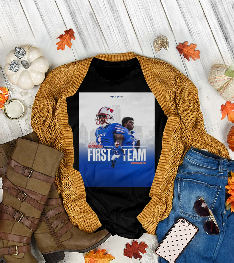 SMU Mustangs First Team ACC All-Conference Brashard Smith RB T-Shirt