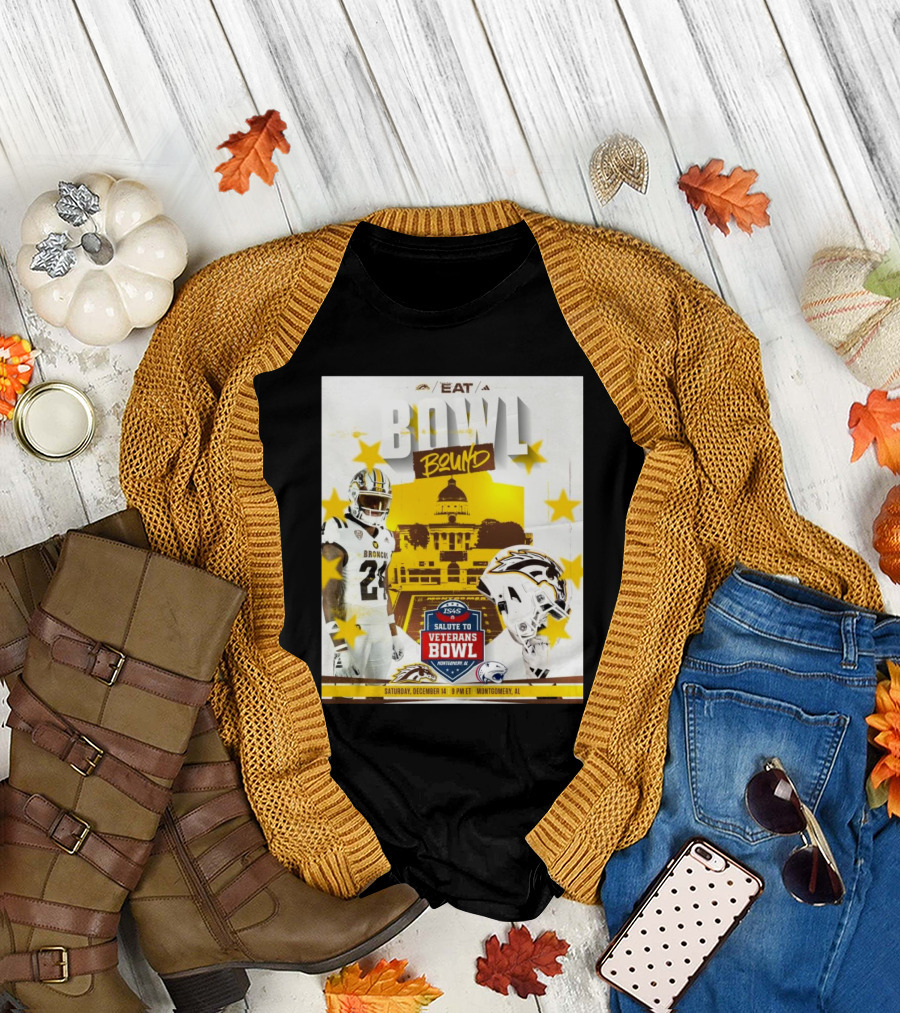 Western Michigan Football Broncos Eat Bowl Bound IS4S Salute to Veterans Bowl Montgomery AL Saturday December 14 T-Shirt