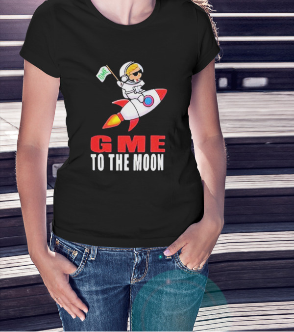GME WallStreetBets To The Moon Astronaut Rocket T-Shirt