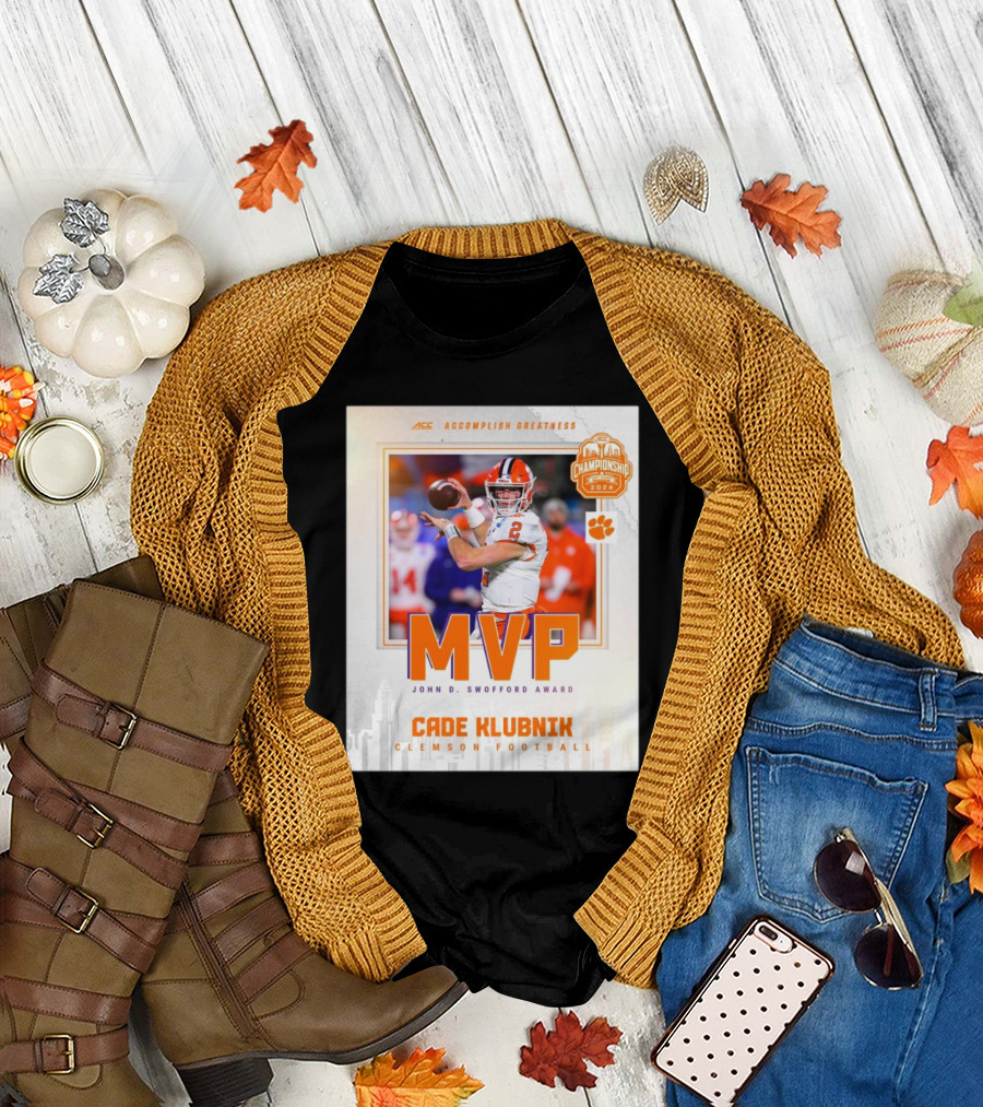 Clemson Football Cade Klubnik 2024 MVP ACC Championship John D. Swofford Award T-Shirt