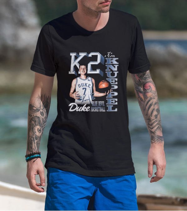 Kon Knueppel K2 Duke Blue Devils Basketball 90s Signature T-Shirt