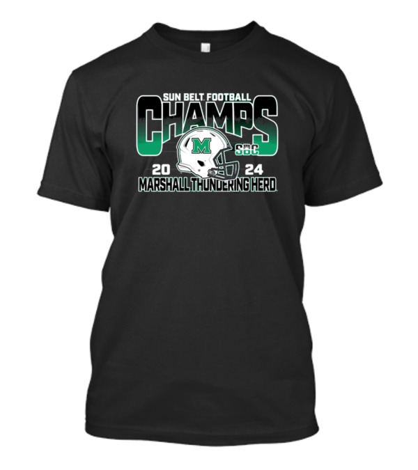 Marshall Thundering Herd 2024 Sun Belt Football SBC Champs T-Shirt