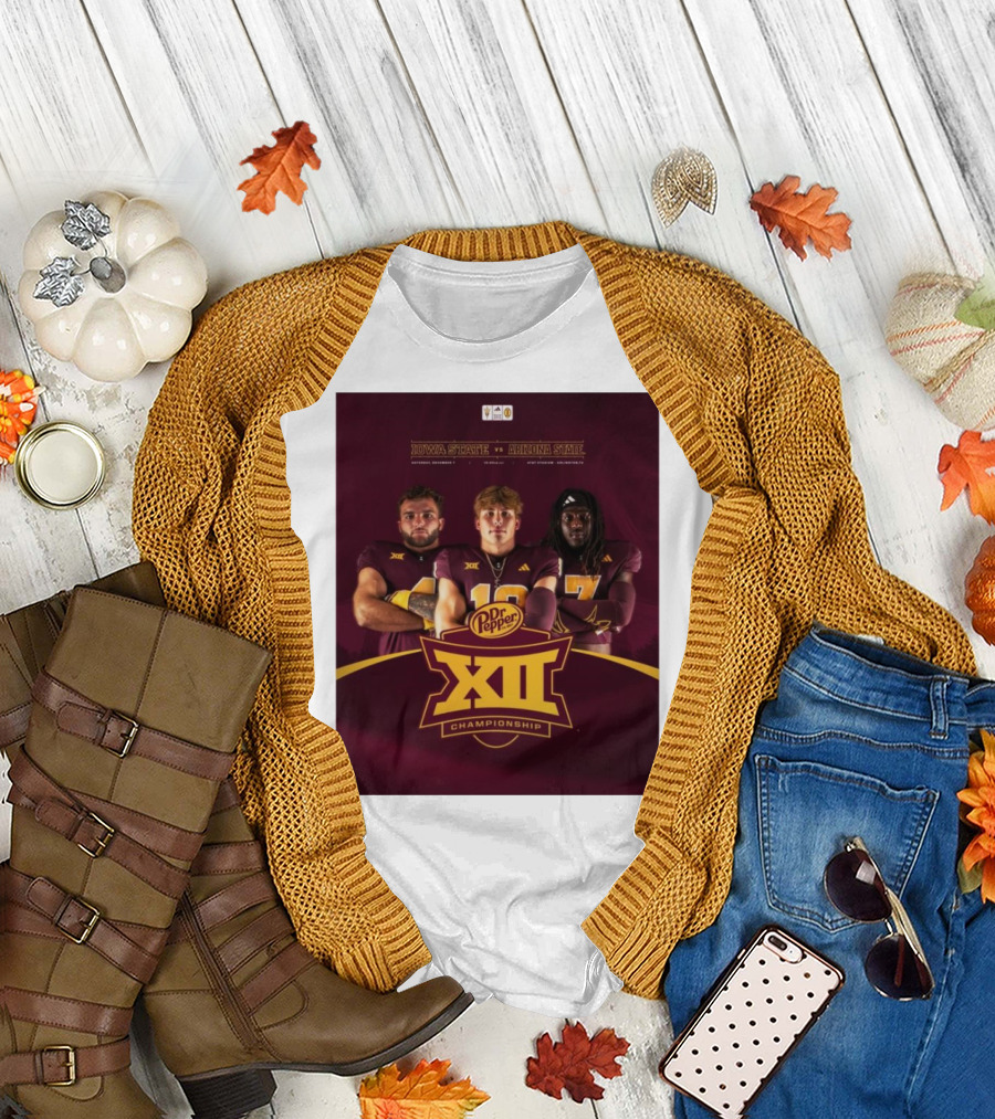 Iowa State Vs Arizona State Dr Pepper Big XII Championship December 7 AT&T Stadium Arlington T-Shirt