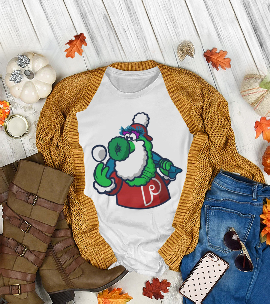 Philadelphia Phillies Merry Xmas 2024 with the Phanatic Holiday Spirit T-Shirt