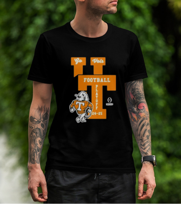 Tennessee Vols Football Playoff 24-25 Go Vols Interlock Strutting Smokey T-Shirt