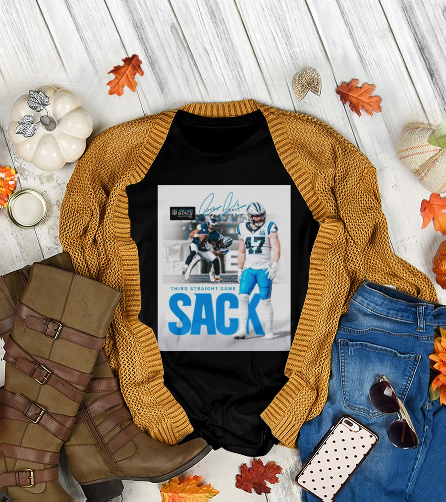 Josey Jewell Third Straight Game Sack Carolina Panthers NFL Signature T-Shirt
