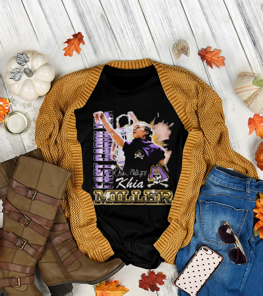 East Carolina Khia Miller ECU Pirates #11 90s T-Shirt