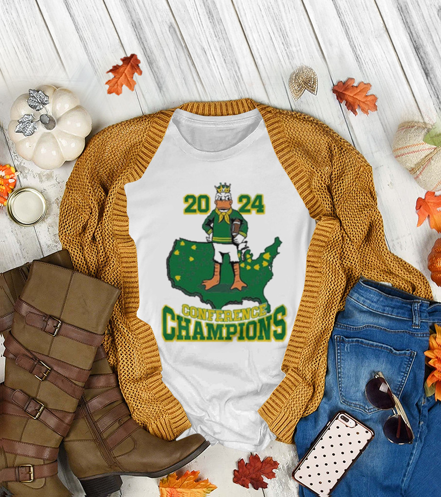 Oregon Ducks 2024 Conference Champions Mascot Football King T-Shirt