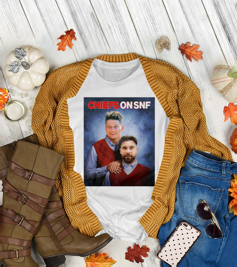 Patrick Mahomes Travis Kelce Chiefs on SNF New Heights Step Brothers T-Shirt