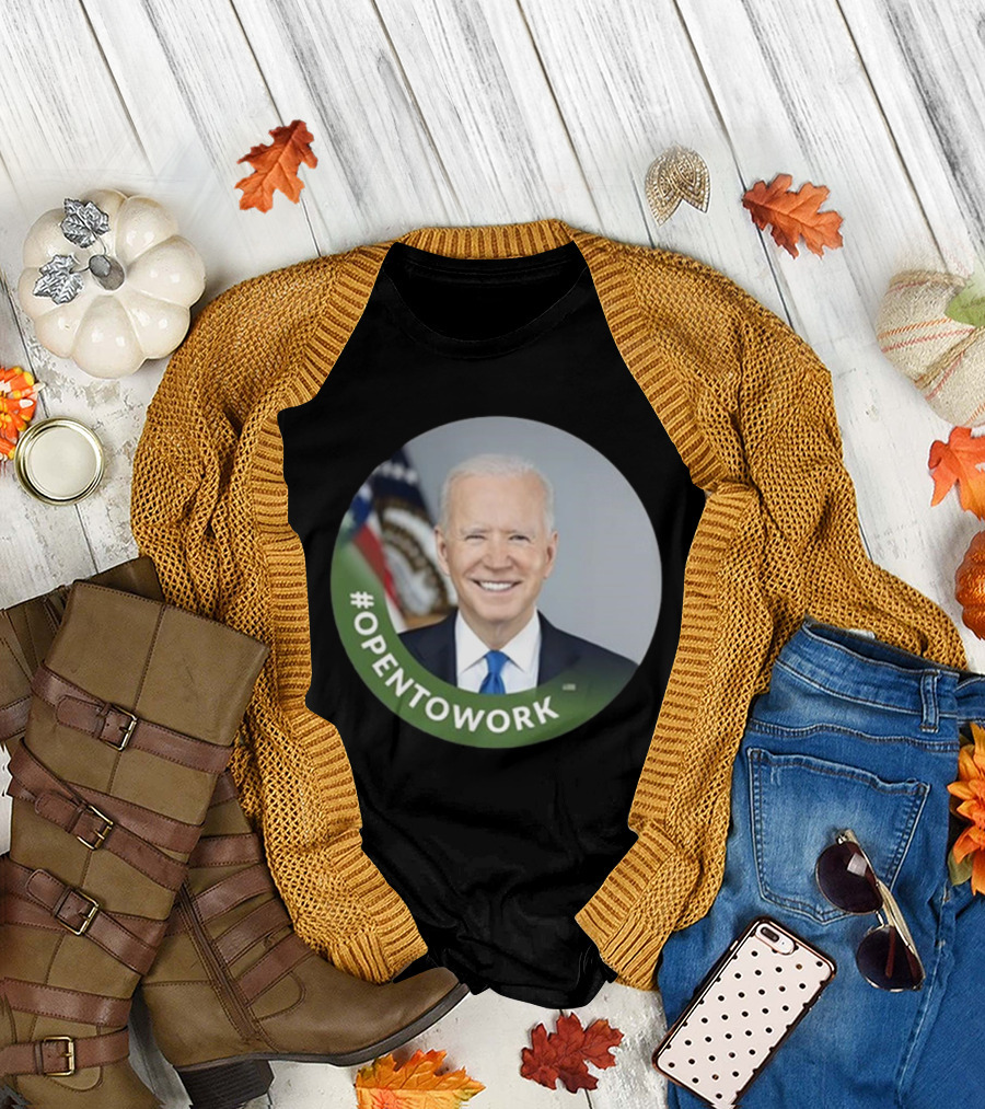 Chris Bakke Joe Biden #Opentowork Official Presidential Seal Background T-Shirt