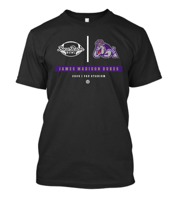 James Madison Dukes Boca Raton Bowl 2024 FAU Stadium T-Shirt