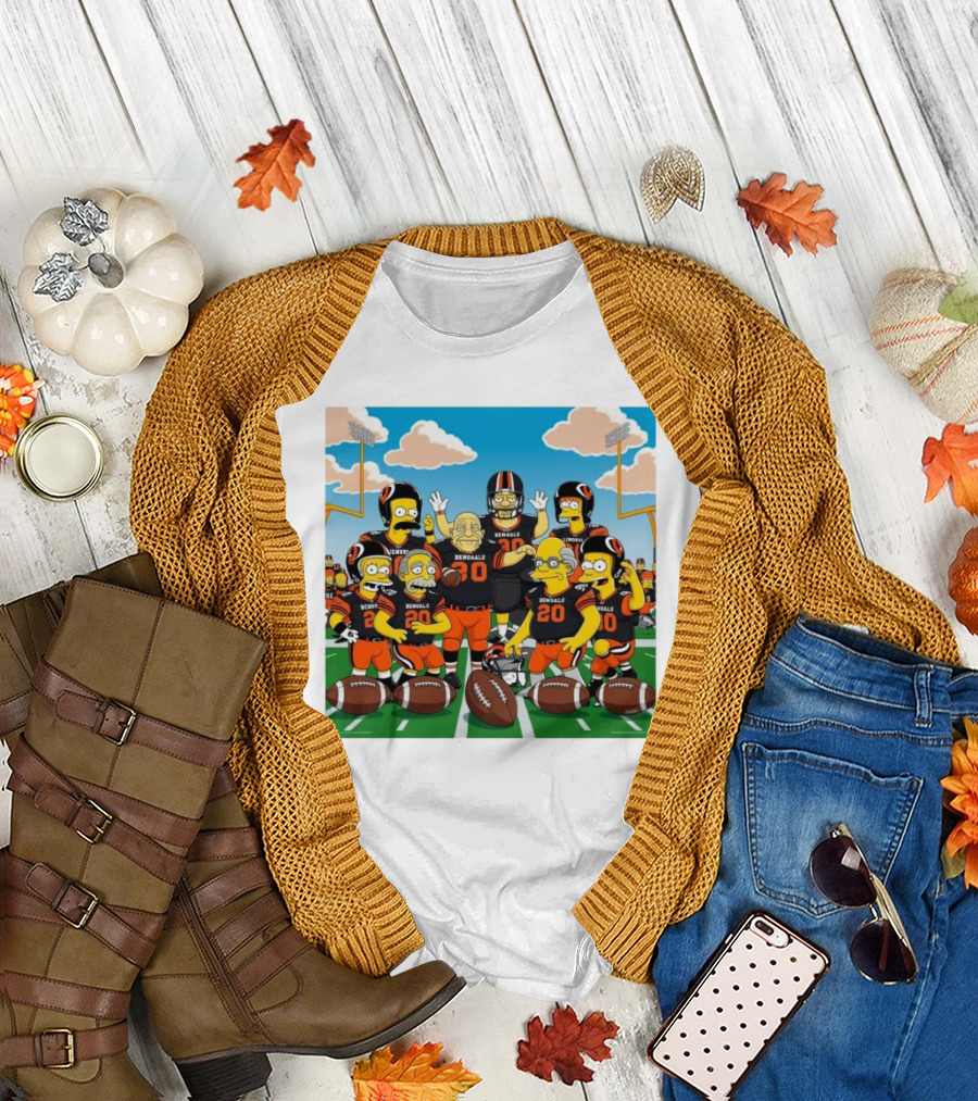 Cincinnati Bengals vs Dallas Cowboys Simpsons Characters Week 14 Dec 9 T-Shirt