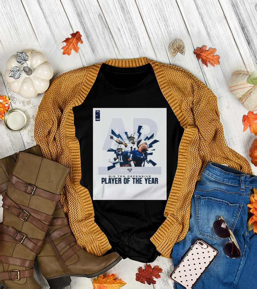 Penn State Nittany Lions AP Big Ten Defensive Player of the Year Abdul Carter T-Shirt