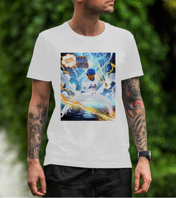 New York Mets Juan Soto Baseball Lightning Adventure T-Shirt