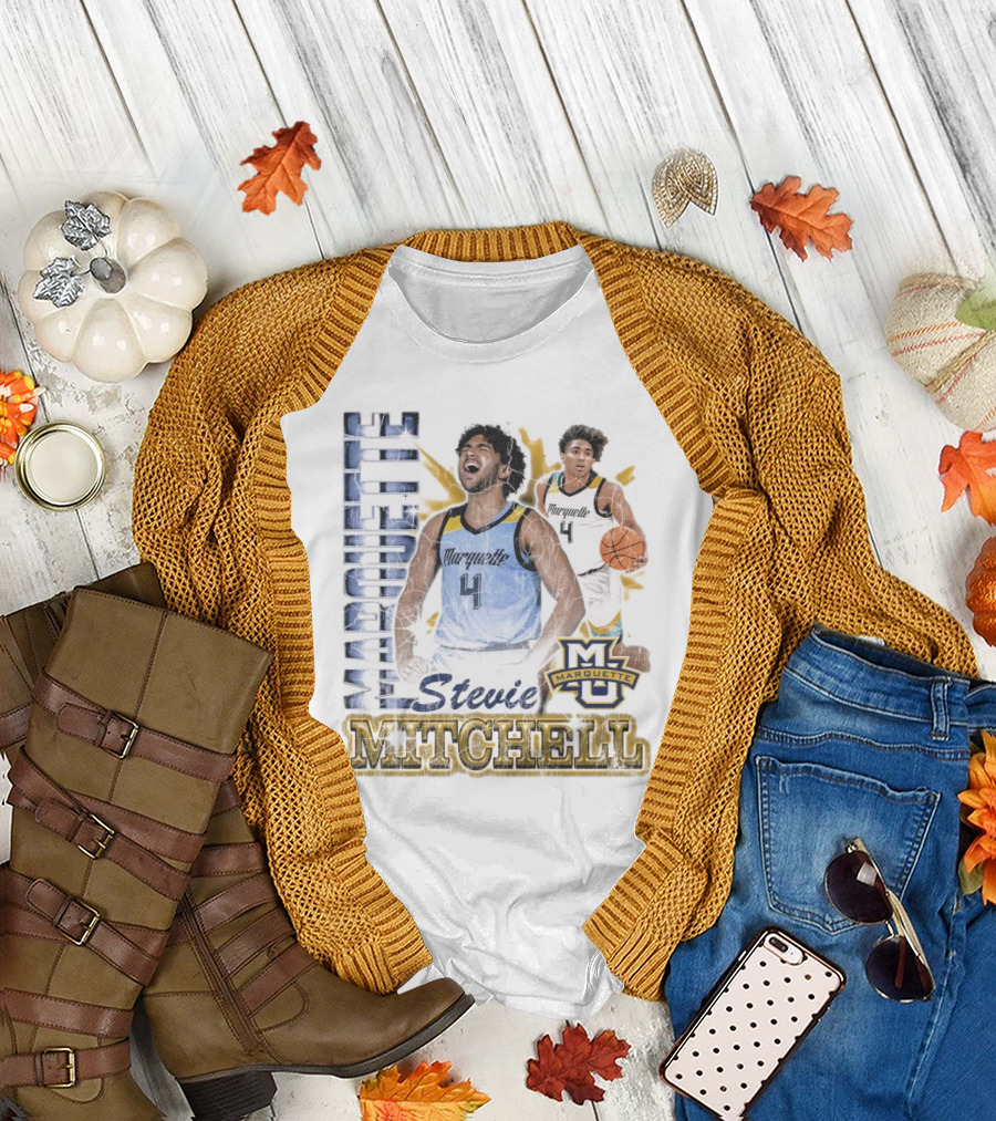 Marquette Golden Eagles Stevie Mitchell Basketball 90s T-Shirt