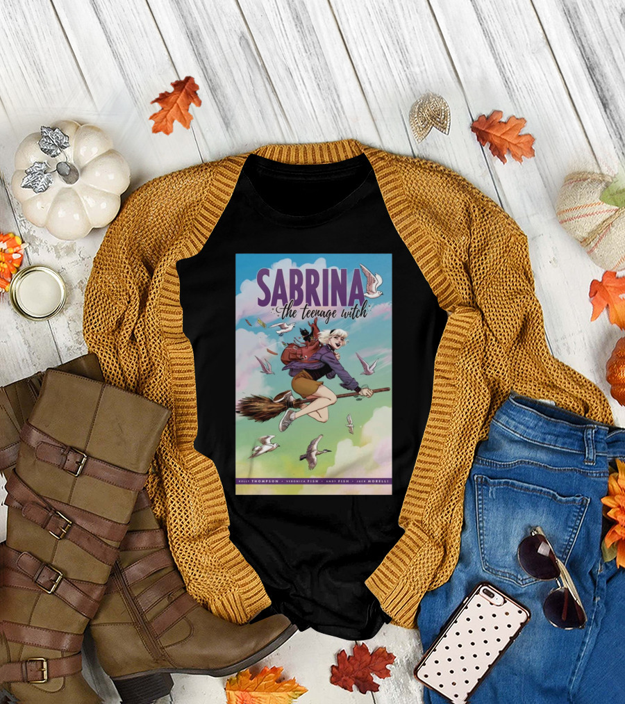 Sabrina The Teenage Witch Kelly Thompson Veronica Fish Andy Fish Jack Morelli Comic Cover Flying Adventure T-Shirt