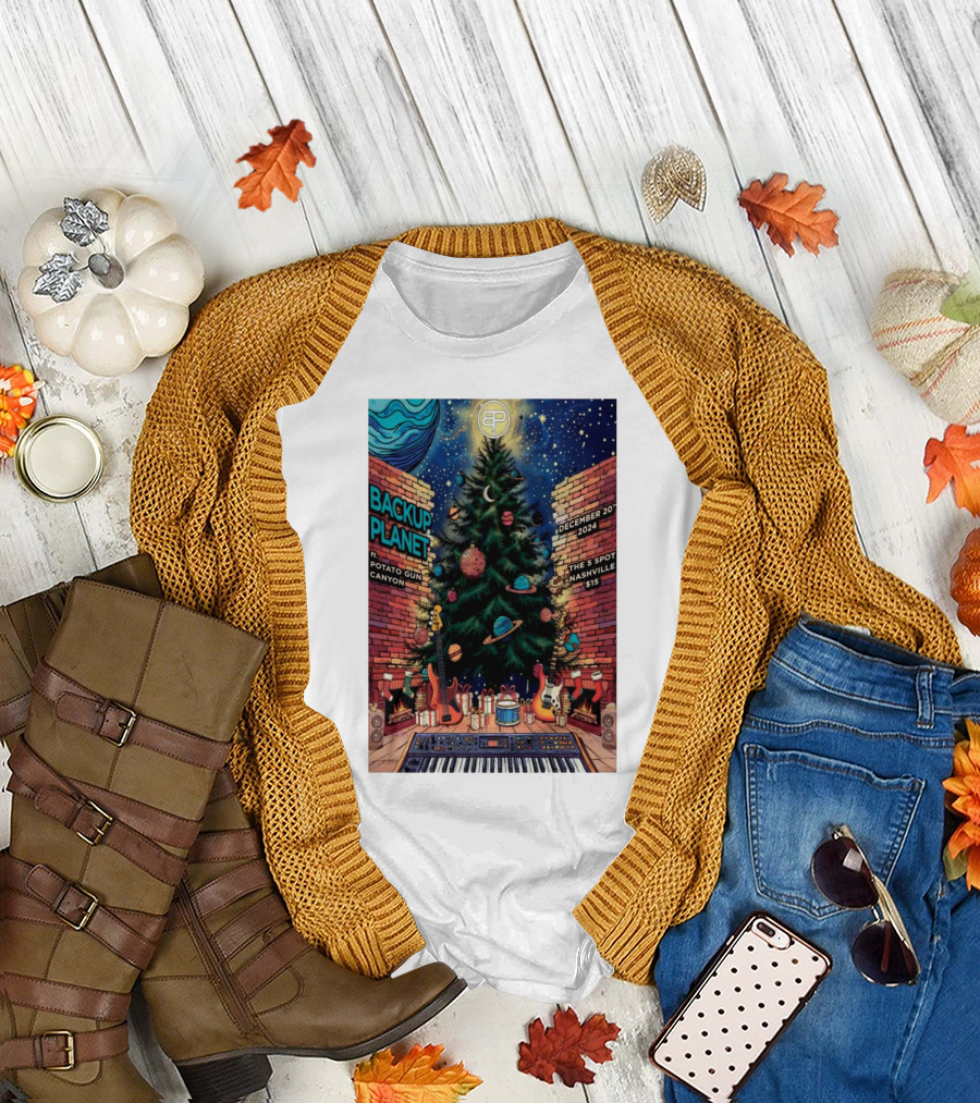 Backup Planet Retro Concert at The 5 Spot Nashville December 20 2024 Featuring Potato Gun Canyon T-Shirt