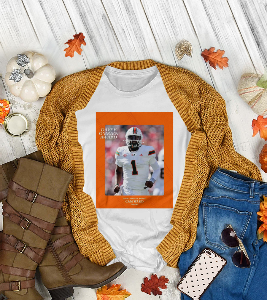 Davey O'Brien Award Cam Ward Miami T-Shirt