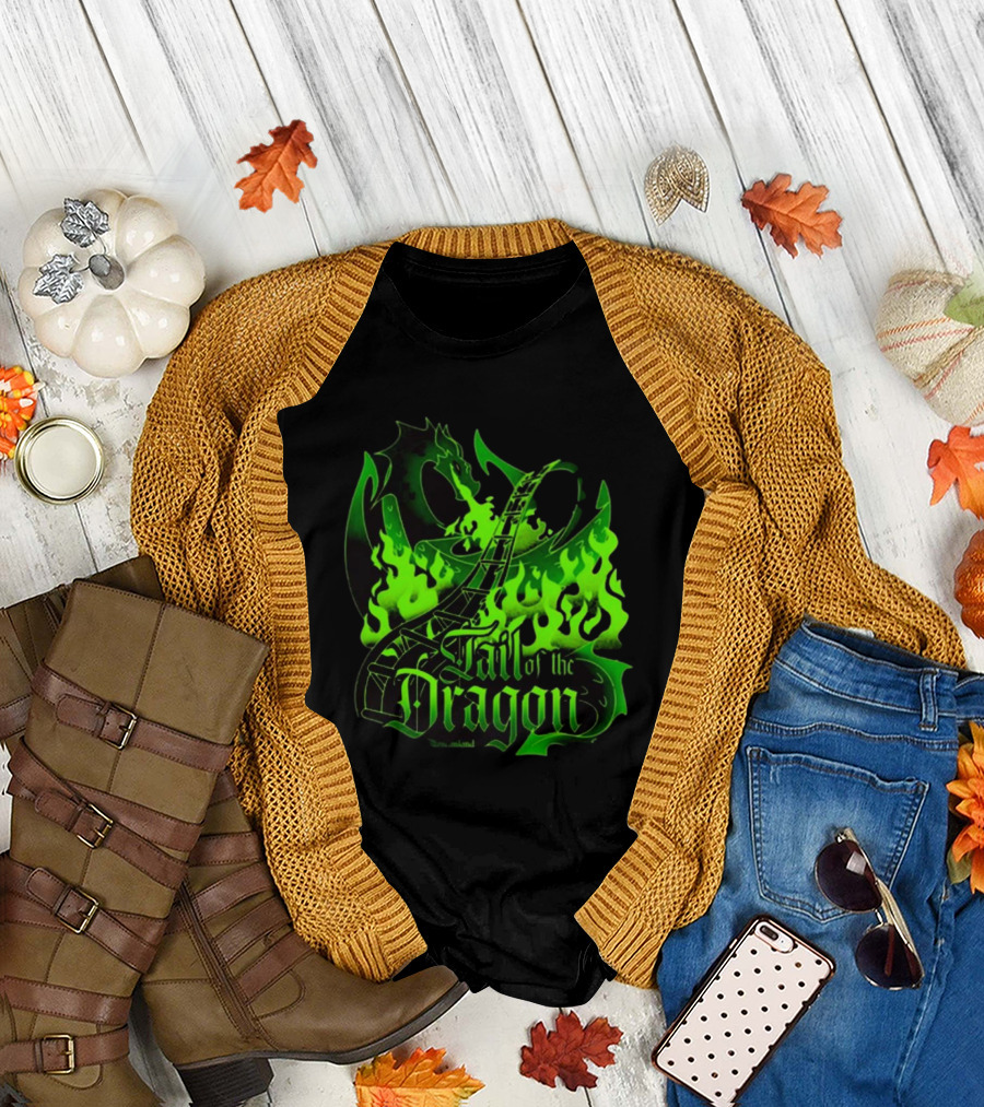 Bleucan Tail of the Dragon Dare to Ride Fiery Track T-Shirt