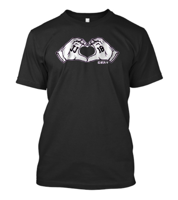 Justin Jefferson JJ 18 Heart Hands NFL Minnesota Vikings T-Shirt