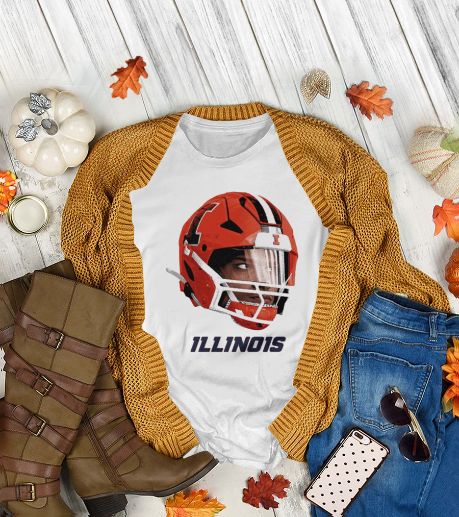 Matthew Bailey Illinois Fighting Illini Football Helmet Ill1no1s T-Shirt