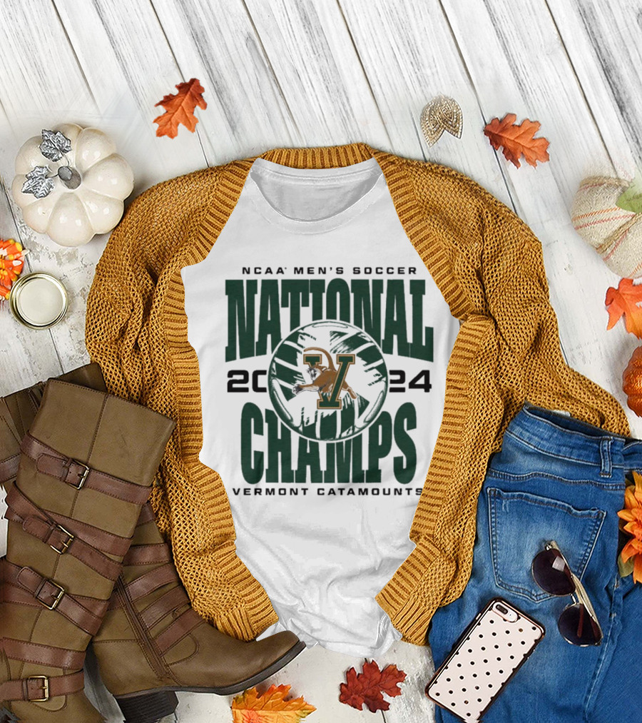 NCAA Men’s Soccer 2024 National Champs Vermont Catamounts T-Shirt