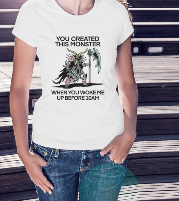 Wizard Of Barge You Created This Monster When You Woke Me Up Before 10AM Warrior T-Shirt