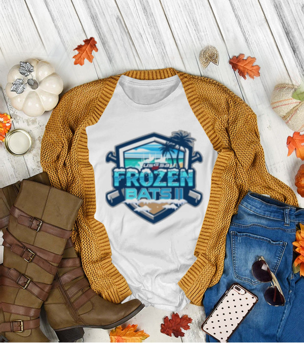 USSSA Frozen Bats II February 22-23 2025 Baseball Tropical Palm Beach Shield T-Shirt